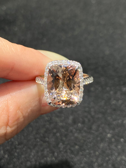 Natural Morganite 4.68ct Ring
