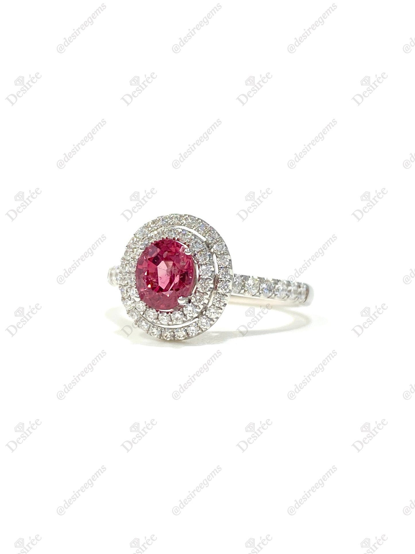 Natural Pink Spinel 0.91ct Ring