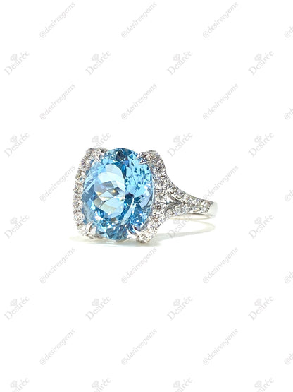 Natural Aquamarine 4.10ct Ring