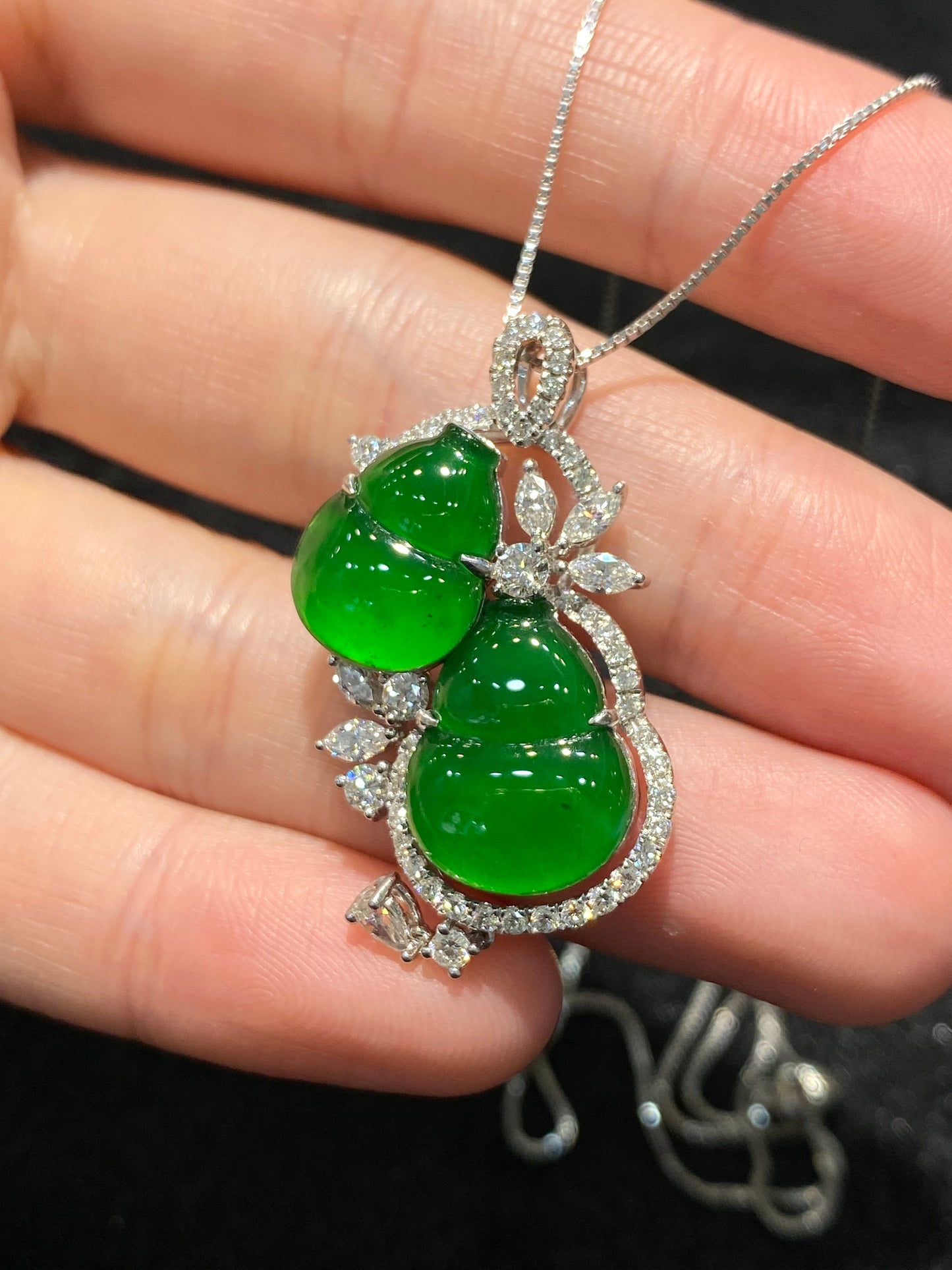 Natural Type A Green Jadeite Pendant