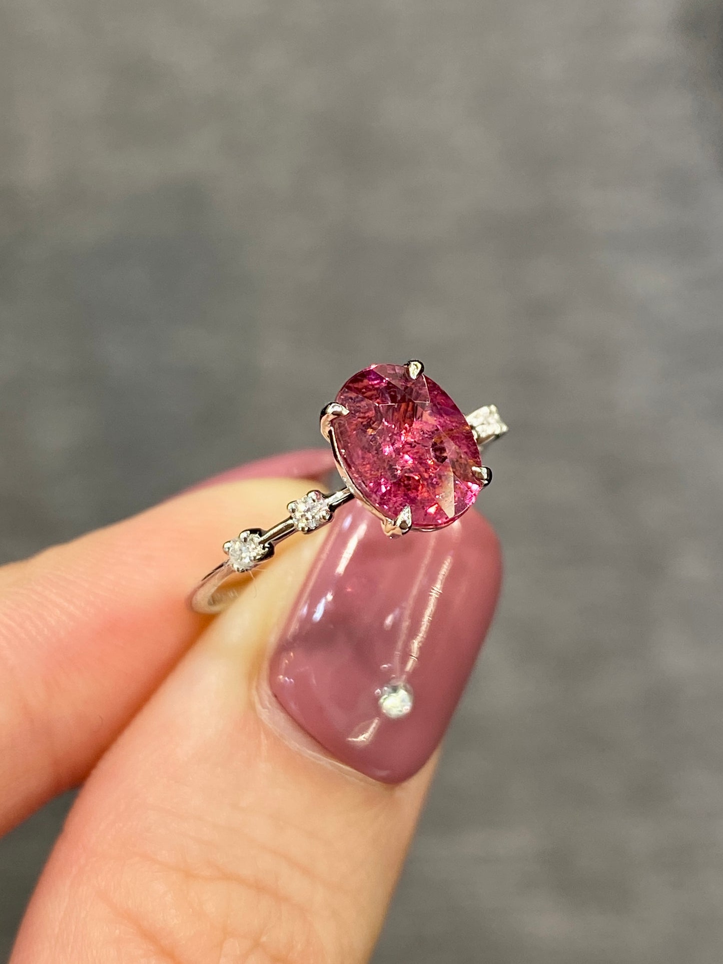 Natural Pink Tourmaline 1.95ct Ring