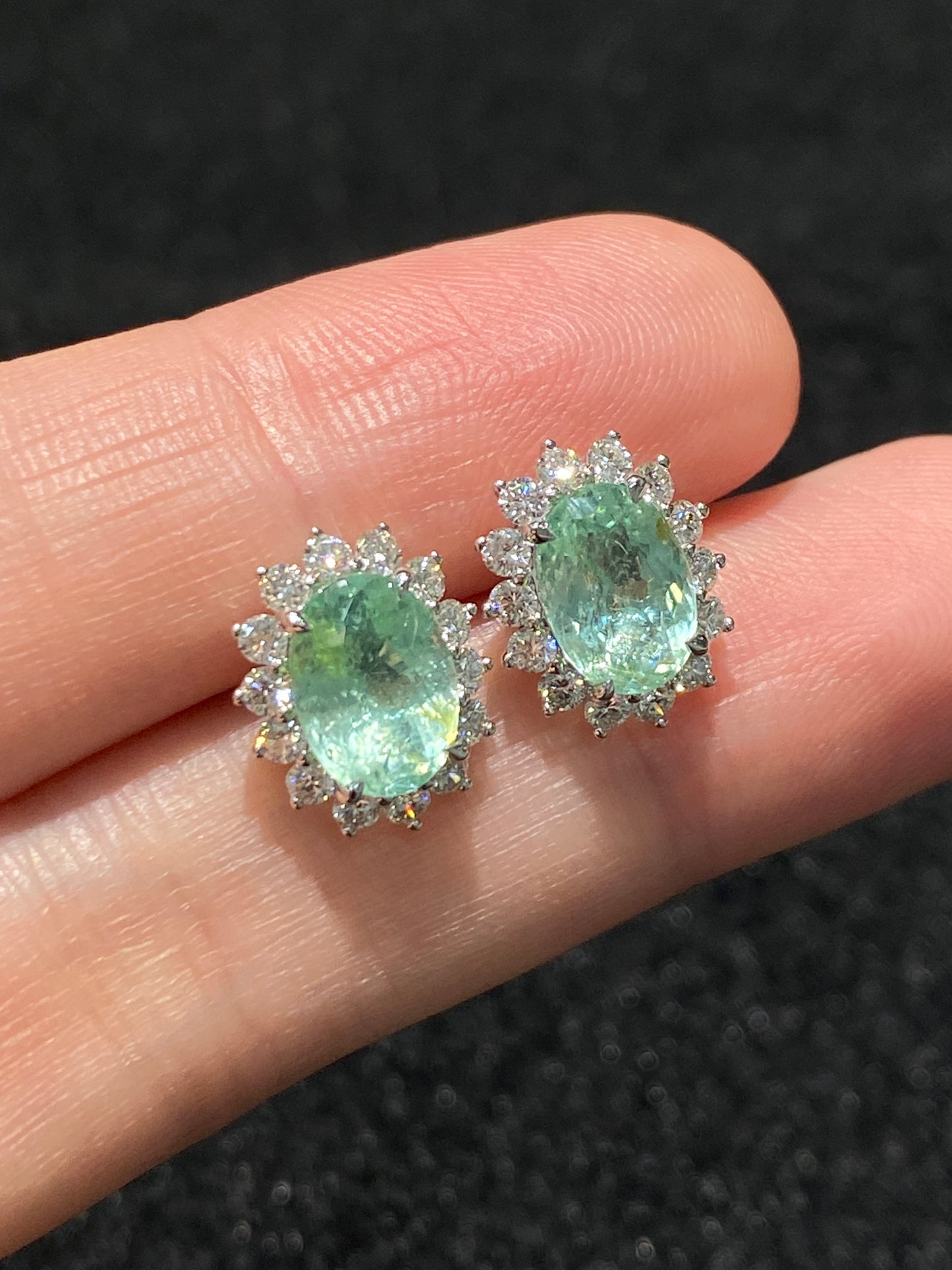 Natural Paraiba Tourmaline 3.04ct Earrings
