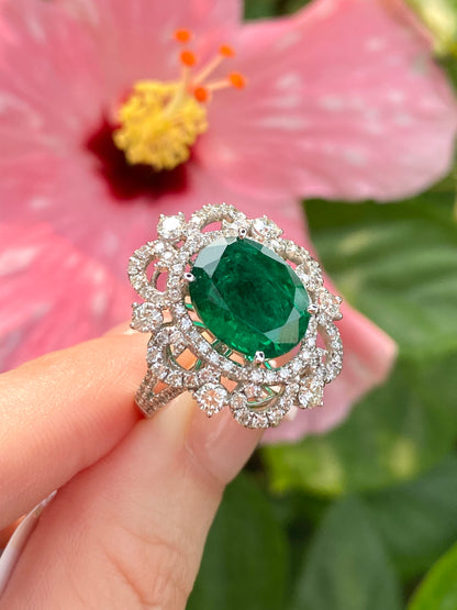 Natural Emerald 4.34ct Ring