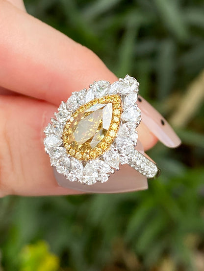 Natural Yellow Diamond 1.50ct Ring