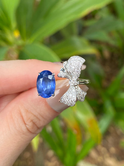 Natural Blue Sapphire 3.51ct Ring