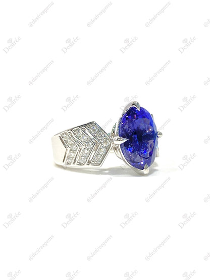 Natural Tanzanite 5.34ct Ring