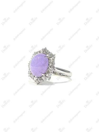 Natural Type A Lavender Jadeite Ring