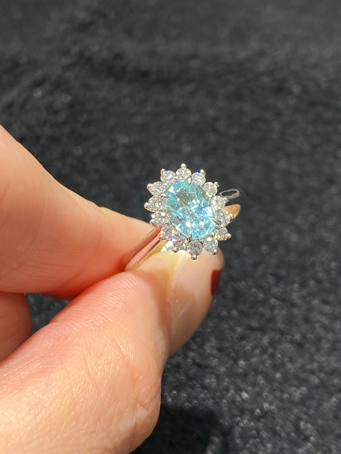 Natural Paraiba Tourmaline 0.97ct Ring
