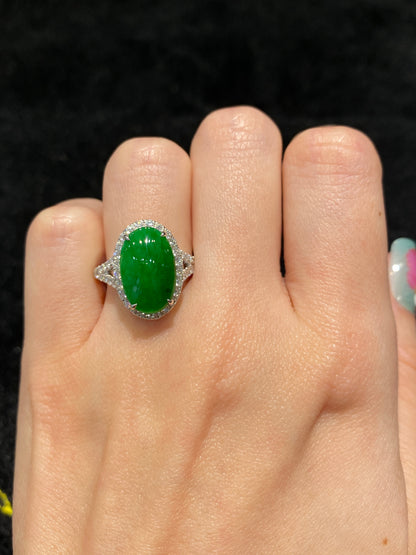 Natural Type A Jadeite Ring