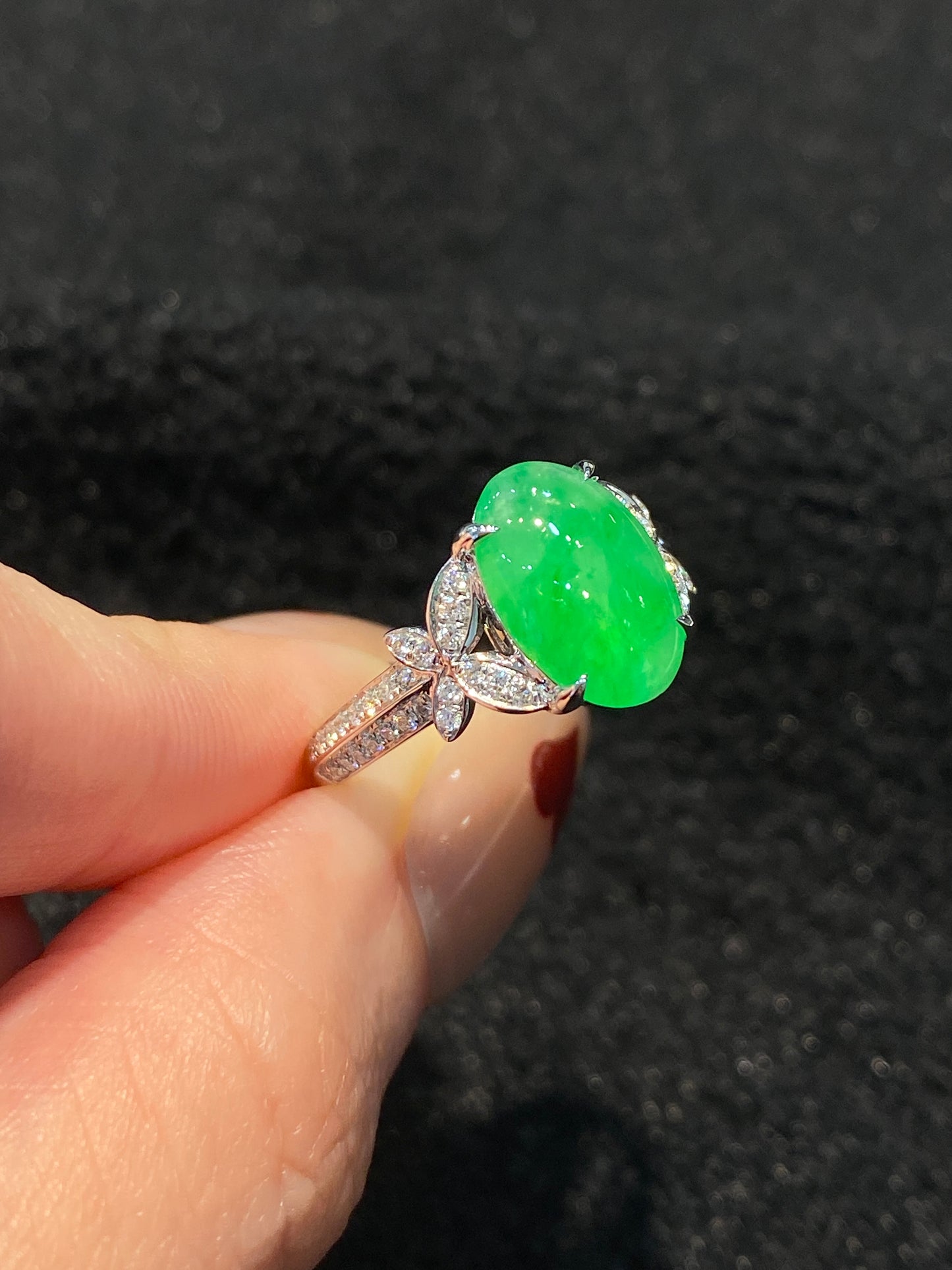 Natural Type A Jadeite Ring