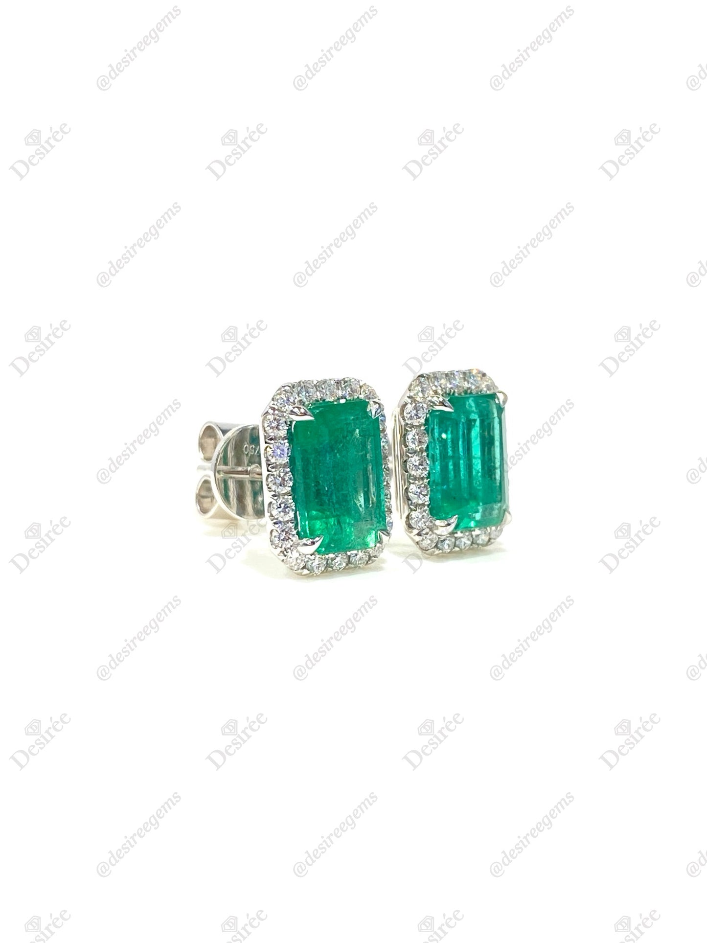 Natural Emerald 3.41ct Earrings