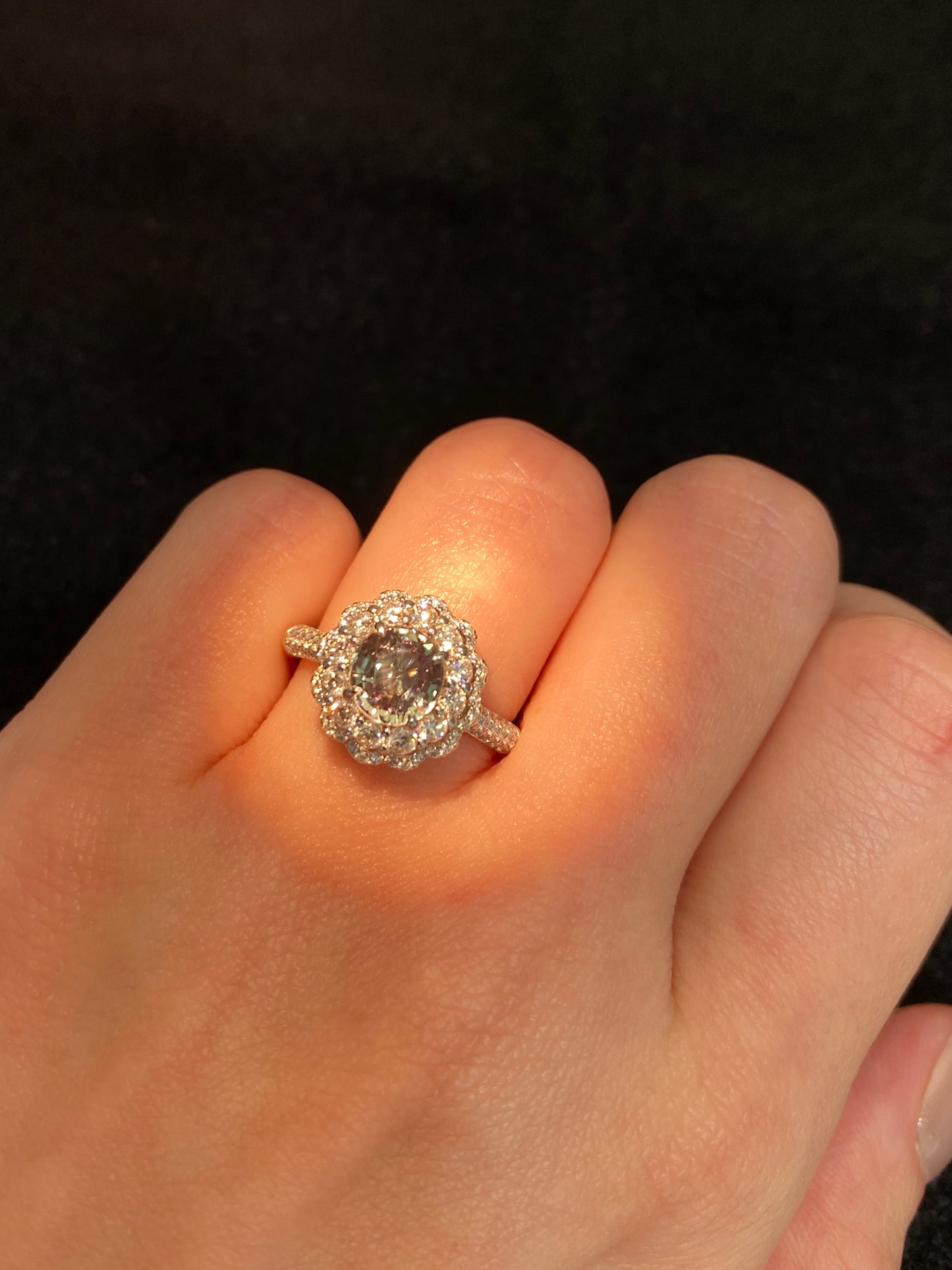 Natural Color Change Alexandrite 1.42ct Ring