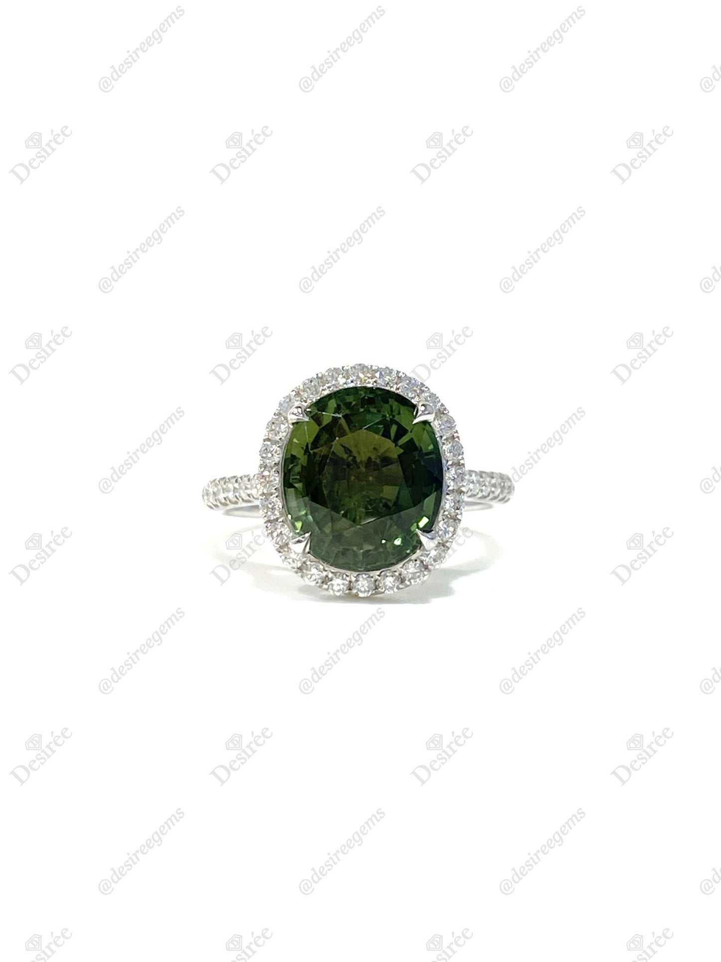 Natural Green Tourmaline 4.04ct Ring