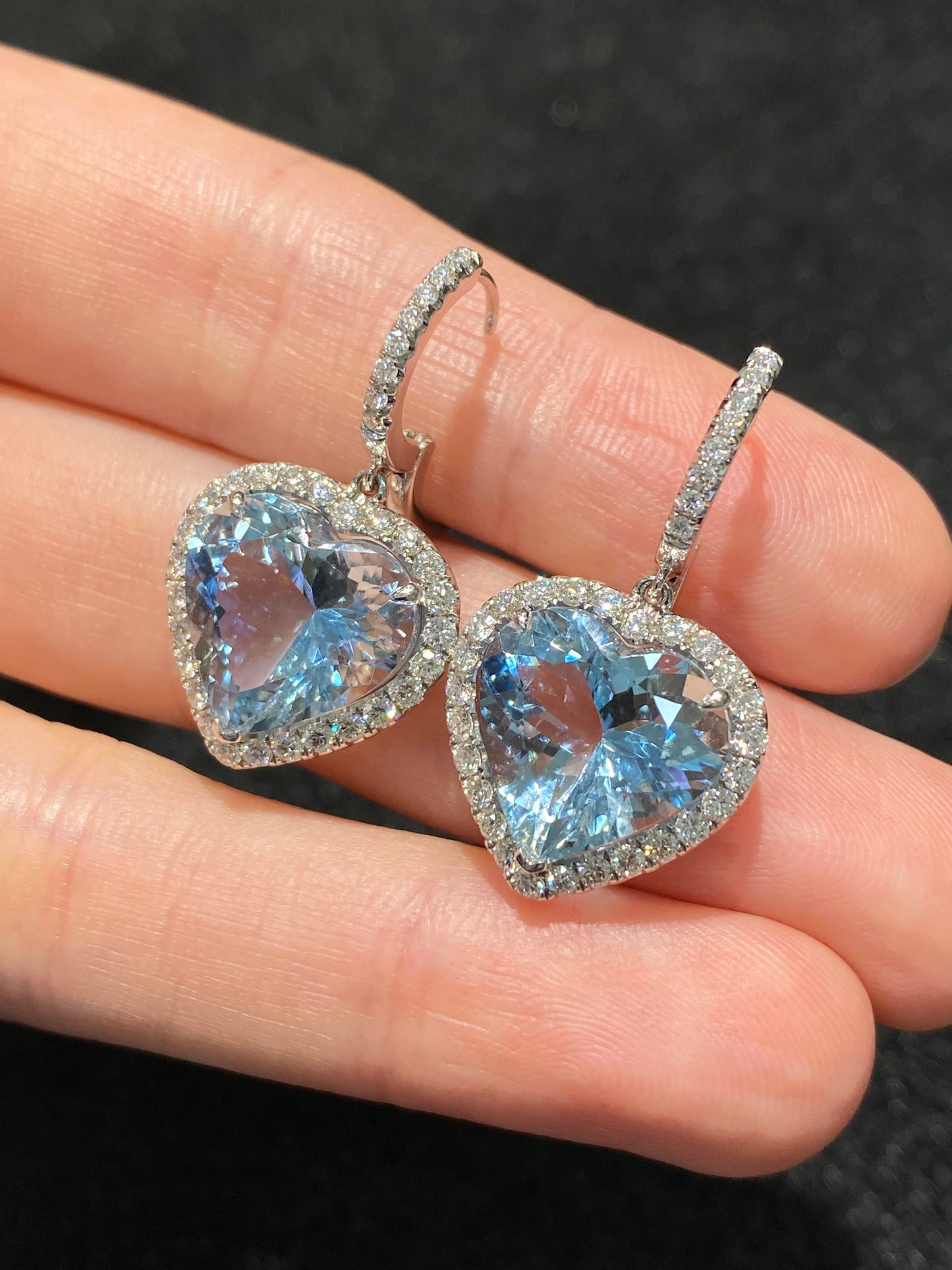 Natural Aquamarine Earrings 10.44ct