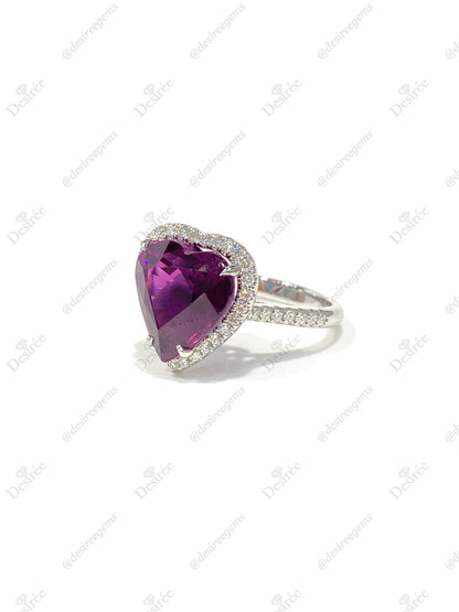 Natural Rhodolite Garnet 7.90ct Ring