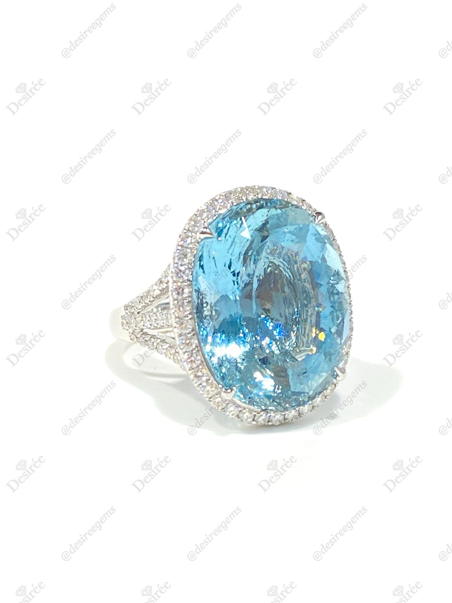 Natural Aquamarine 19.41ct Ring