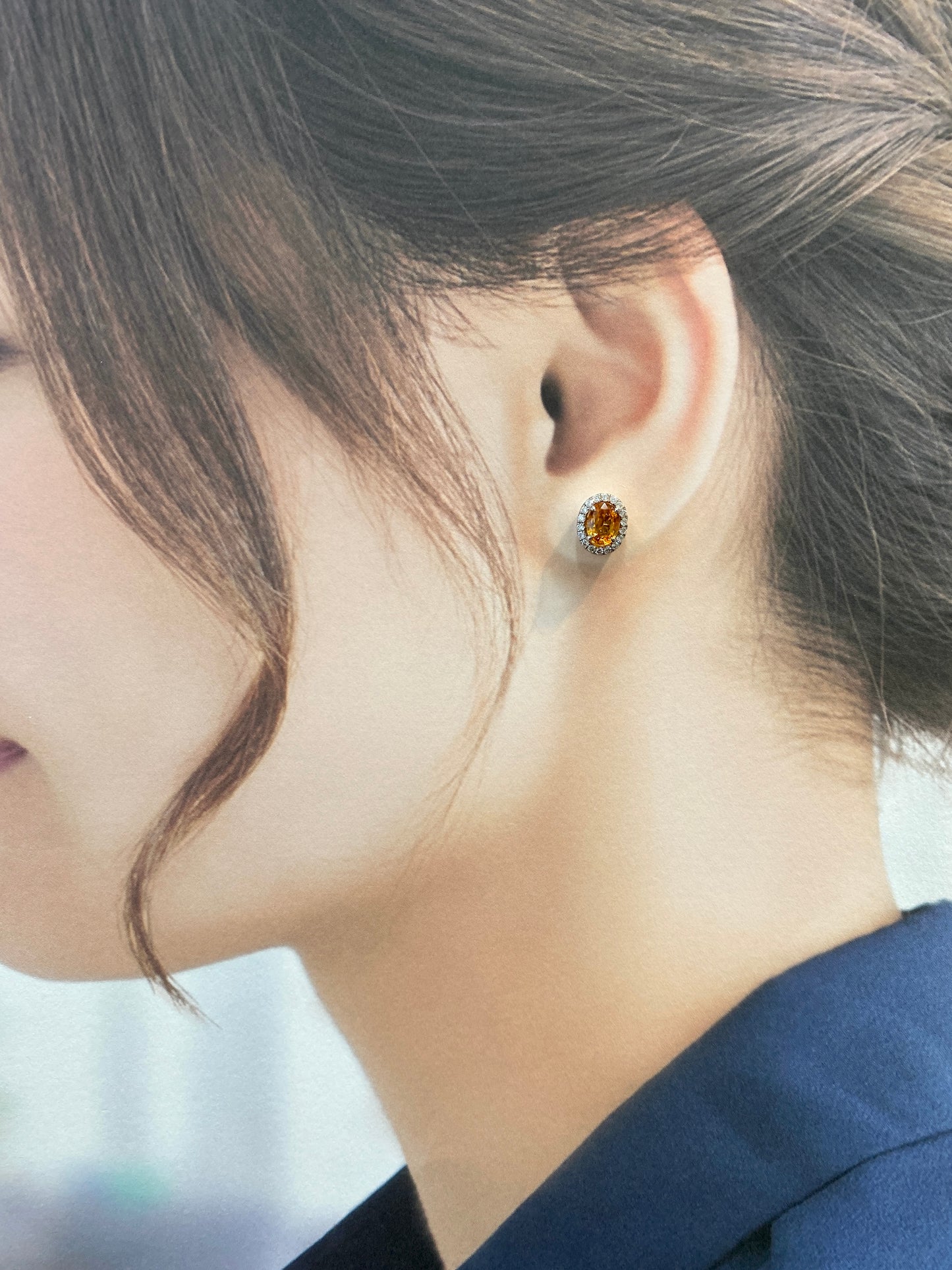 Natural Mandarin Garnet 1.79ct Earrings