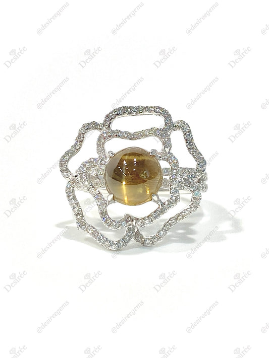 Natural Chrysoberyl Cat's Eye 3.80ct Ring