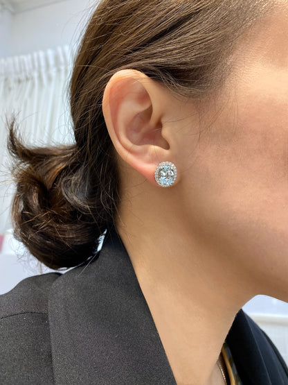 Natural Aquamarine Earrings 4.53ct