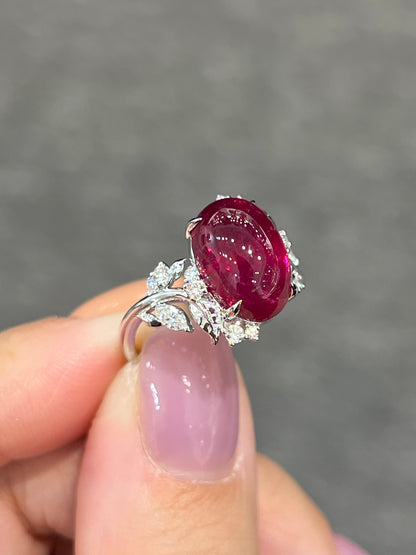 Natural Rubellite Tourmaline Ring 5.60ct