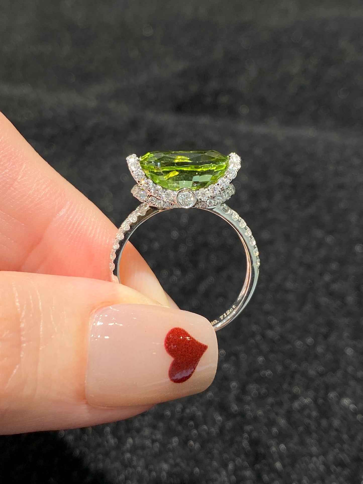 Natural Green Tourmaline 4.28ct Ring