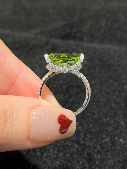 Natural Green Tourmaline 4.28ct Ring