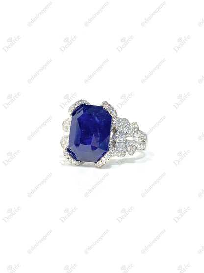 Natural Royal Blue Sapphire 8.41ct Ring