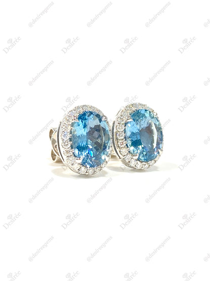 Natural Aquamarine Earrings 2.70ct