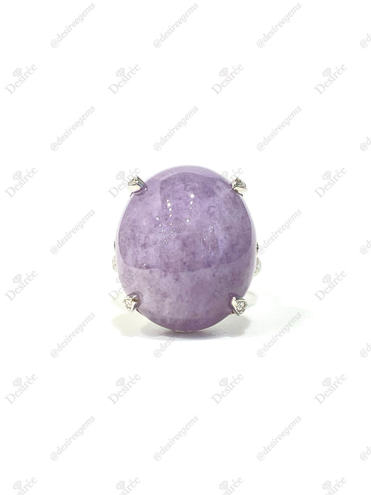 Natural Type A Lavender Jadeite Ring