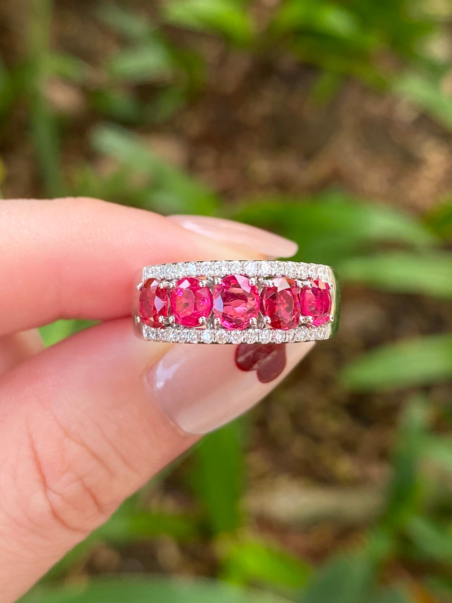 Natural Pink Spinel 1.74ct Ring