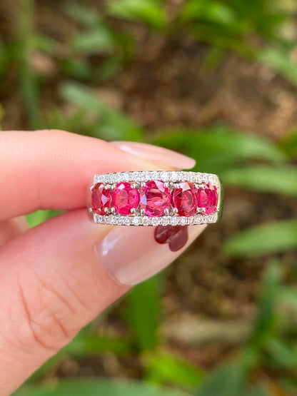 Natural Pink Spinel 1.74ct Ring