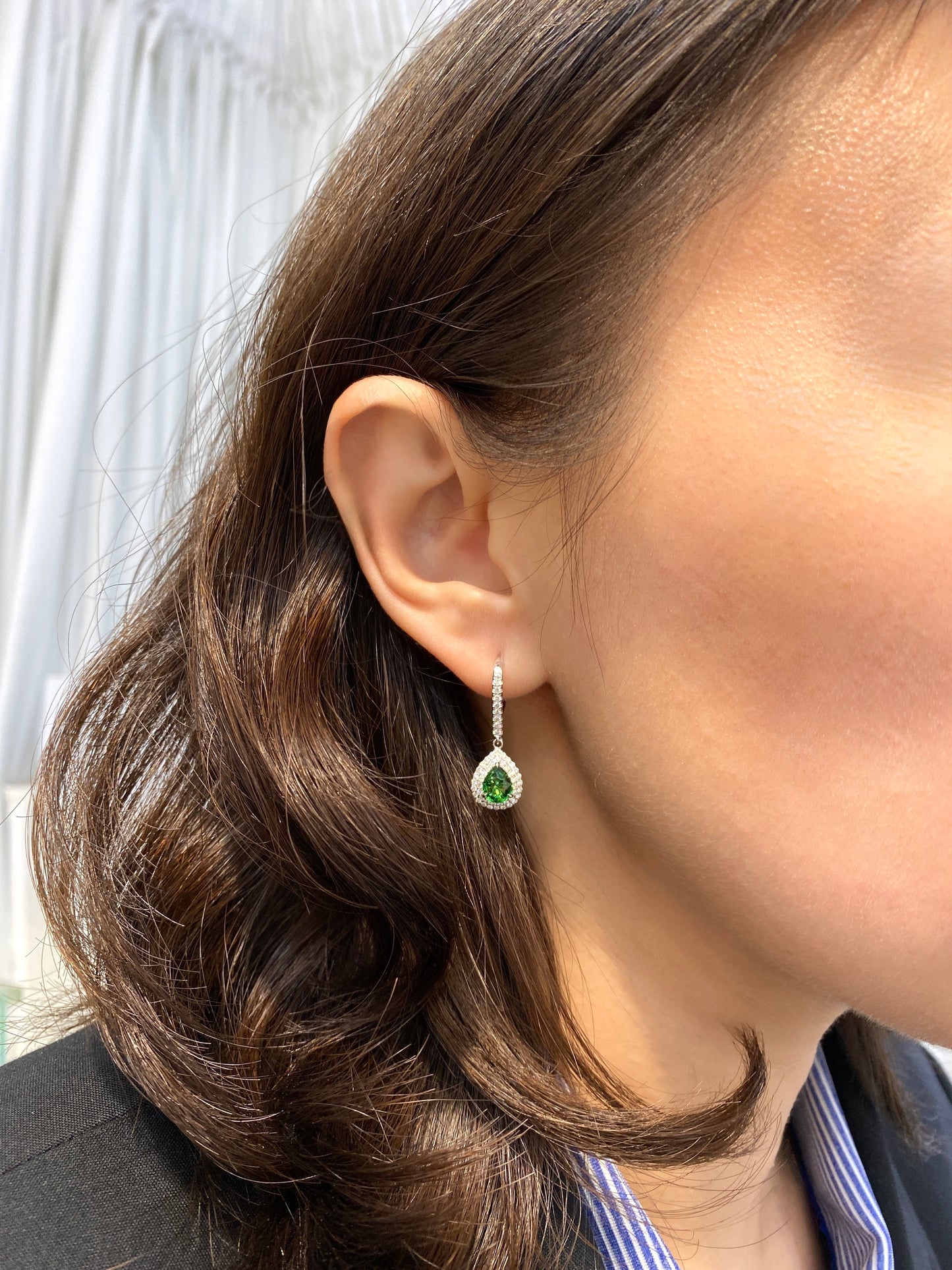 Natural Tsavorite Green Garnet 2.01ct Earrings