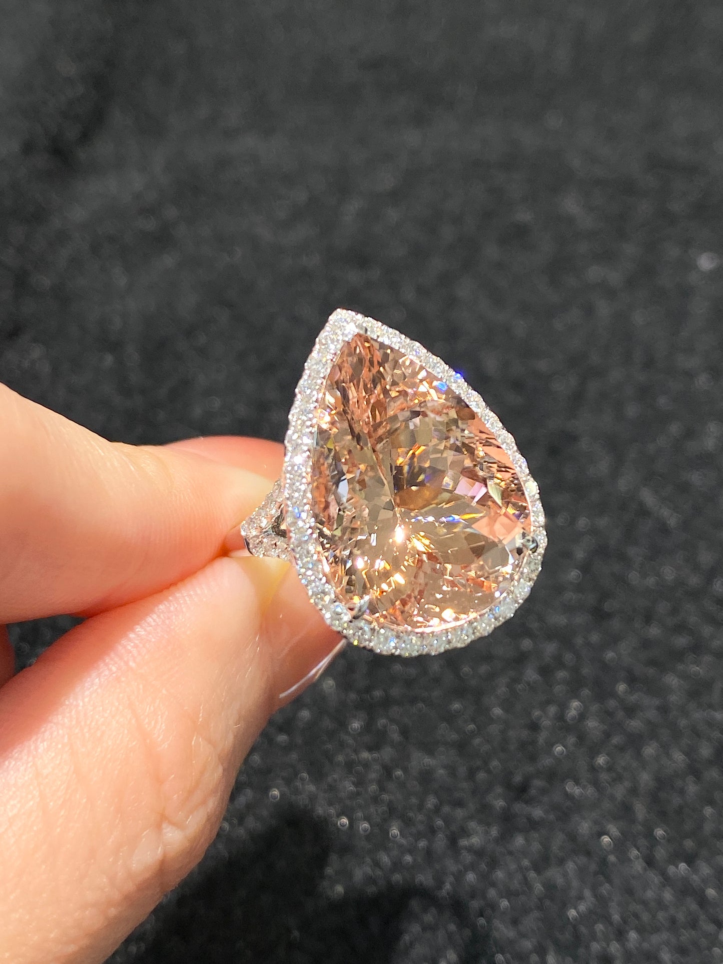 Natural Morganite 13.56ct Ring