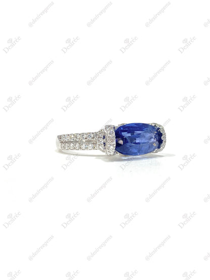 Natural Blue Sapphire 2.92ct Ring