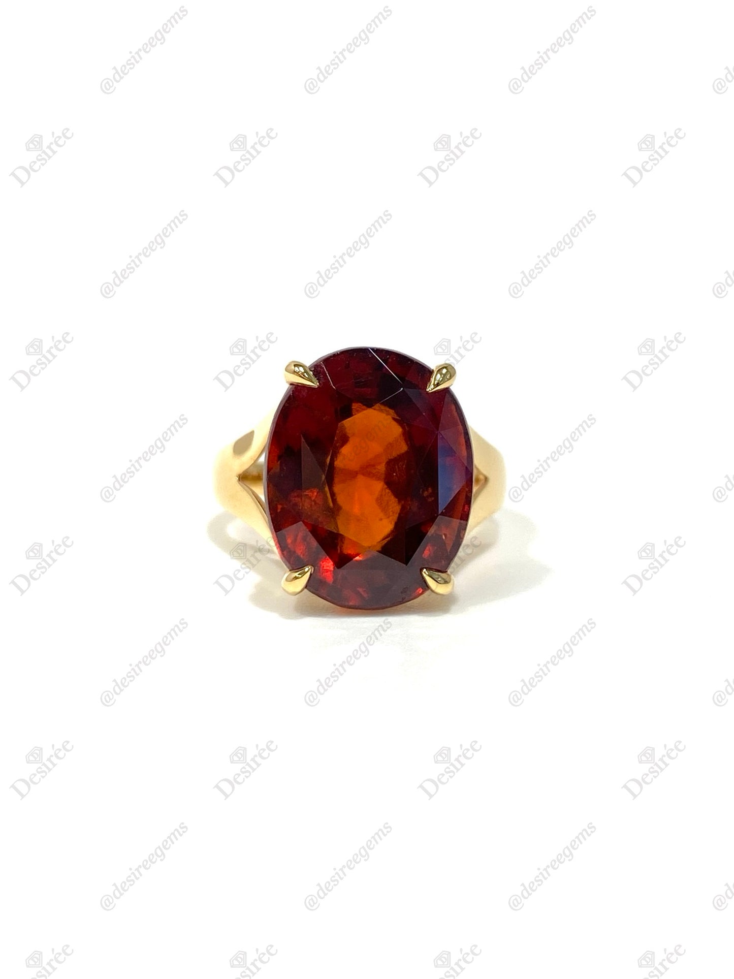 Natural Spessartite Garnet 11.87ct Ring