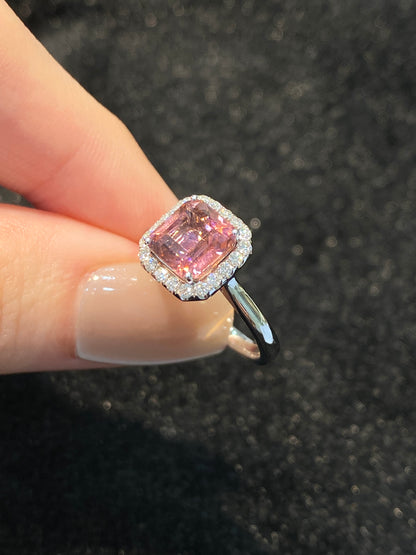 Natural Pink Tourmaline 1.78ct Ring