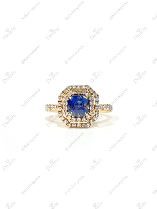 Natural Blue Sapphire 1.21ct Ring