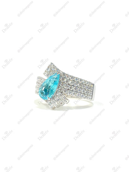 Natural Paraiba Tourmaline 1.23ct Ring