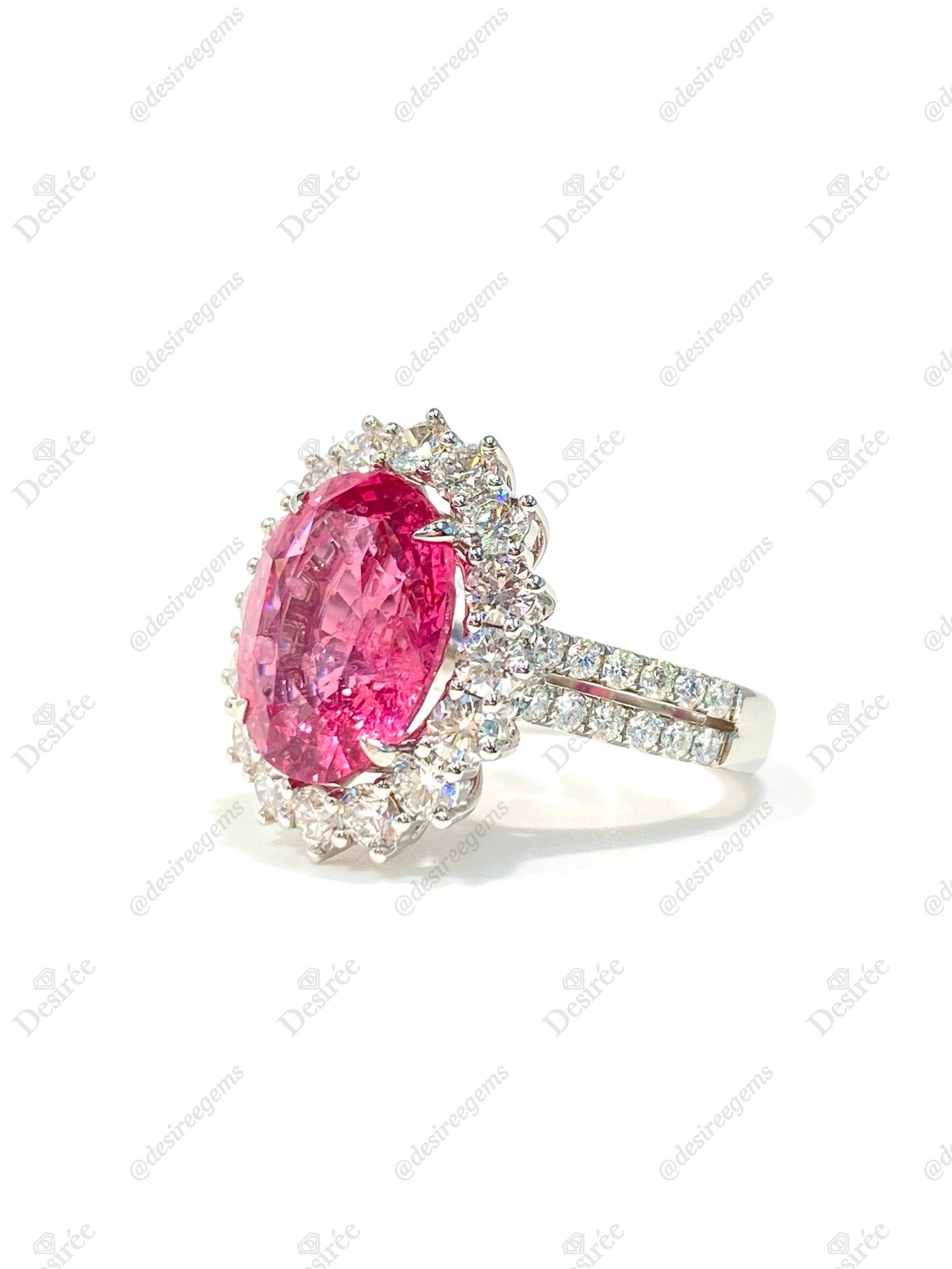 Natural Mahenge Pink Spinel 7.16ct Ring