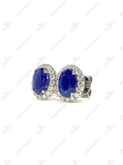 Blue Sapphire 2.16ct Earrings