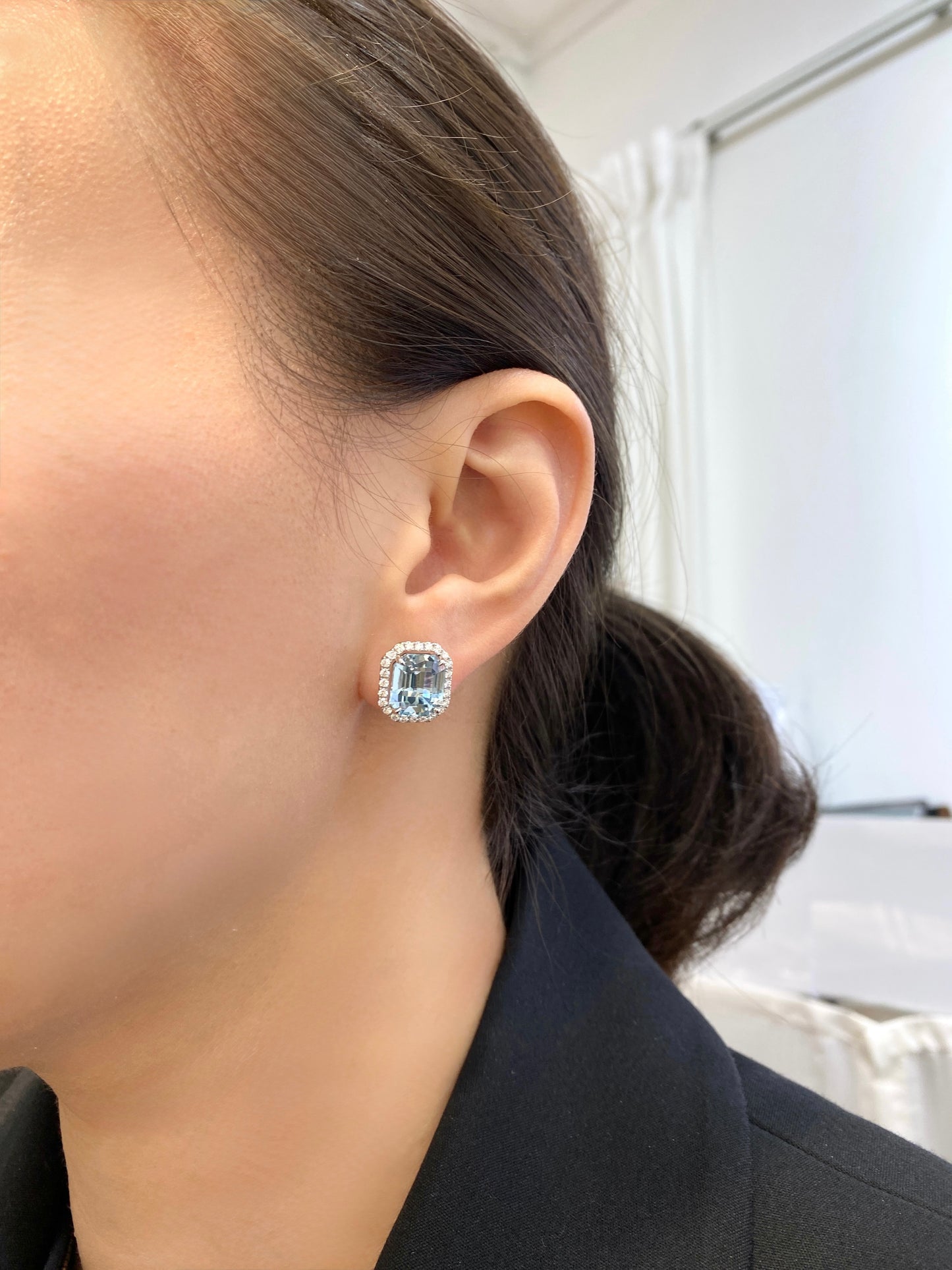 Natural Aquamarine Earrings 8.05ct