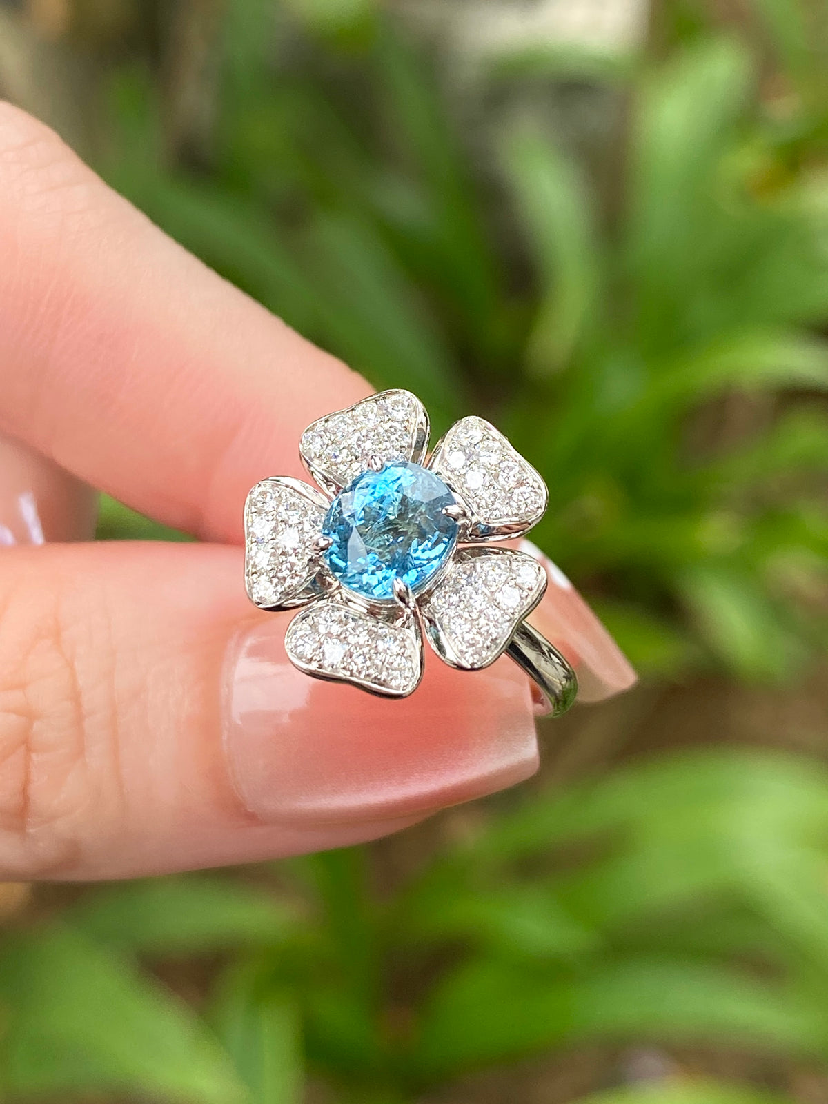 Natural Aquamarine 1.18ct Ring