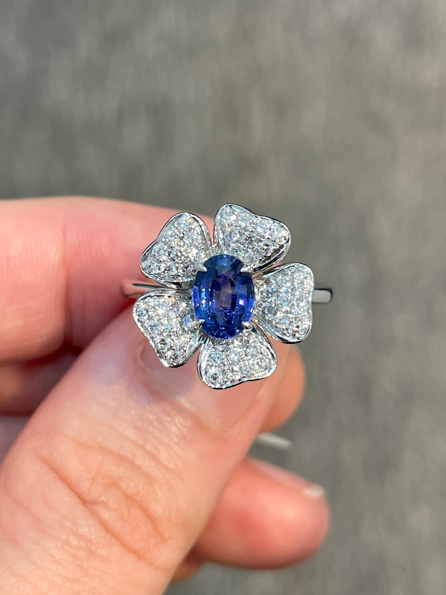Natural Blue Sapphire Ring 1.18ct