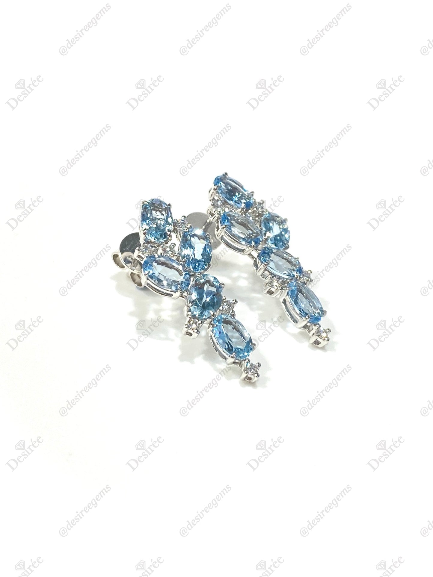 Natural Aquamarine Earrings 3.54ct
