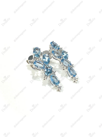 Natural Aquamarine Earrings 3.54ct