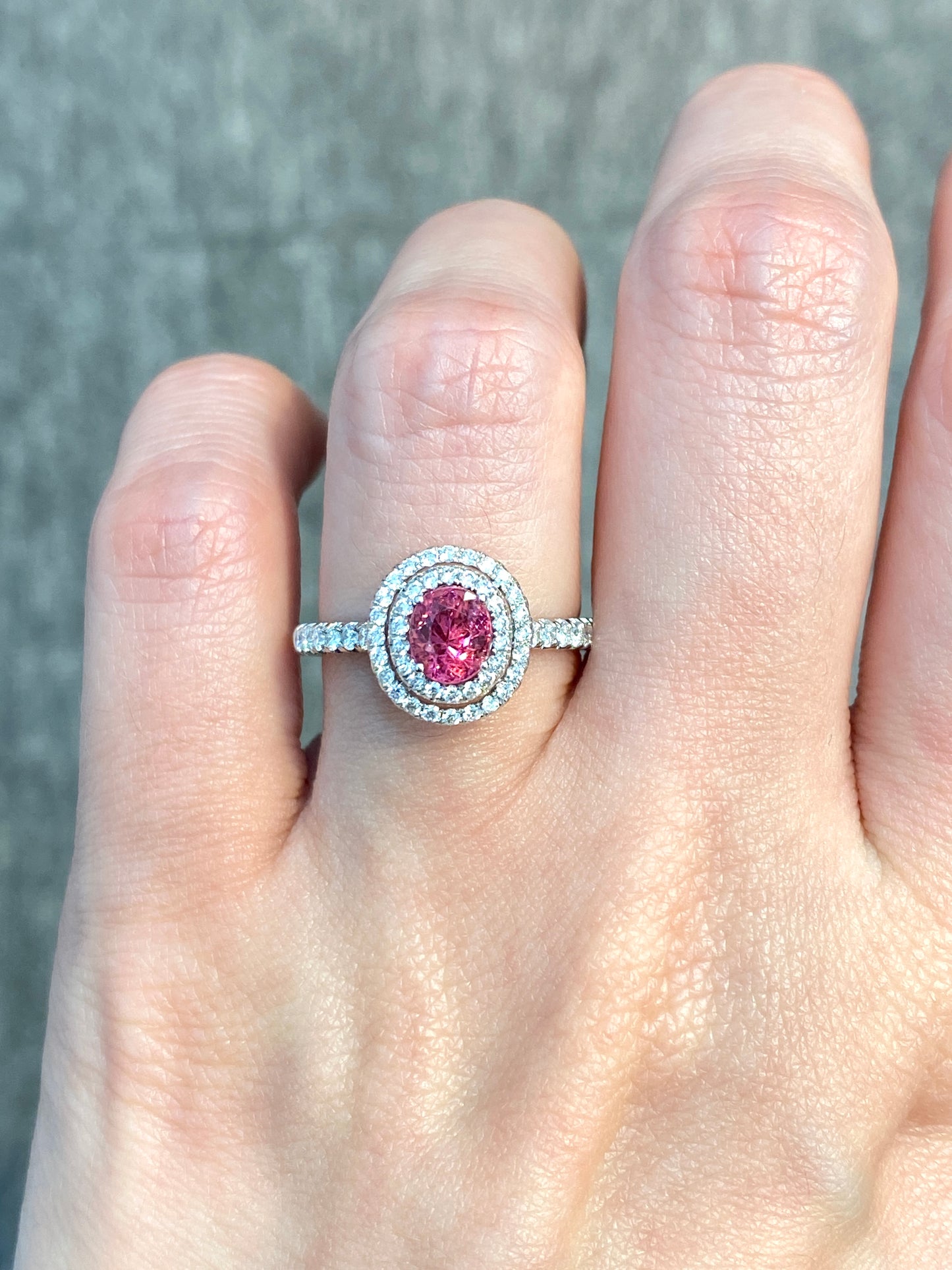 Natural Pink Spinel 0.89ct Ring