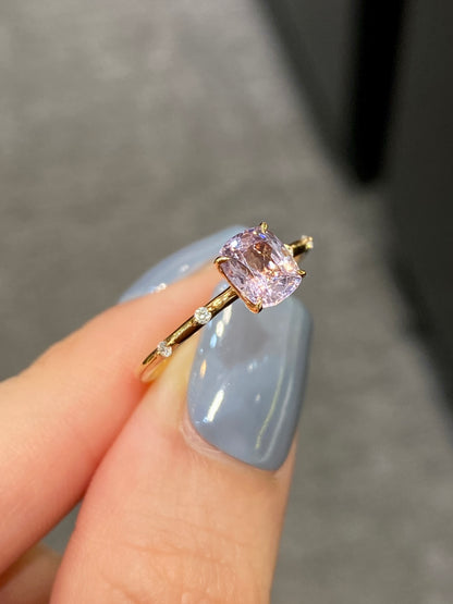 Natural Pink Spinel 0.97ct Ring