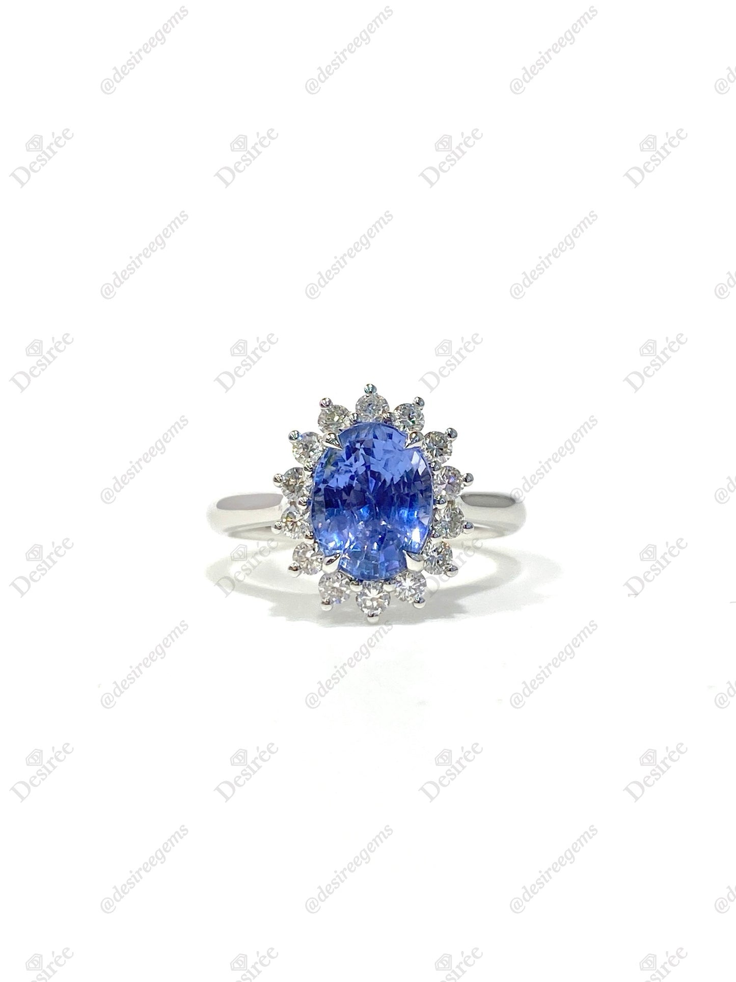 Natural Unheated Blue Sapphire 2.31ct Ring