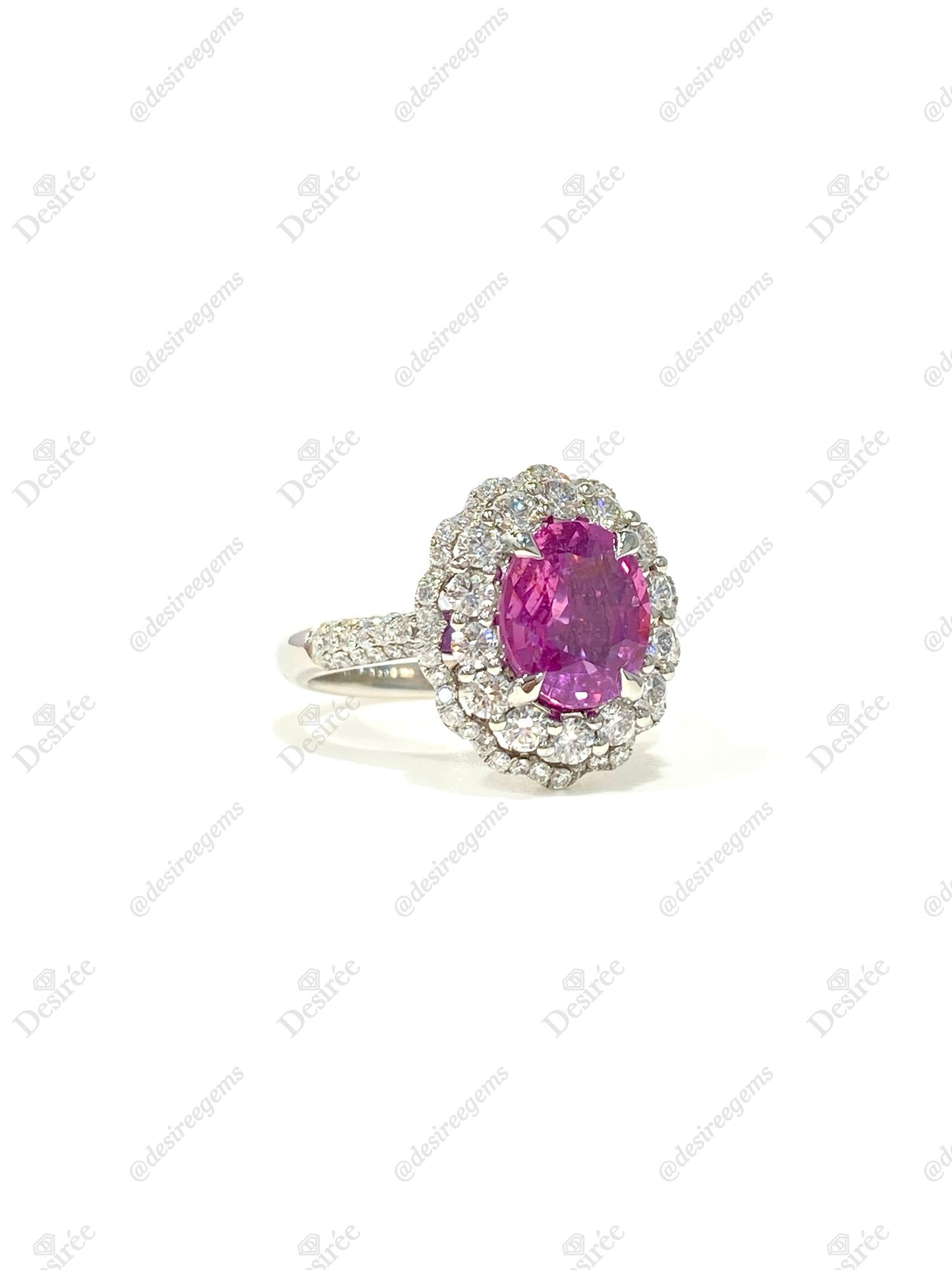 Natural Purplish Pink Sapphire 2.06ct Ring