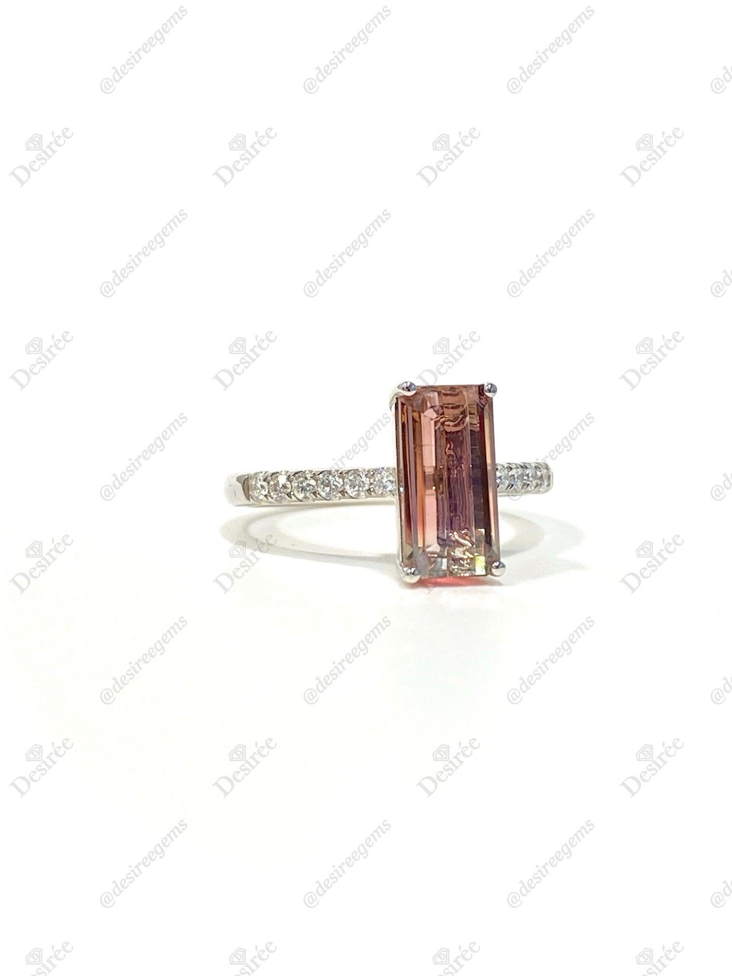 Natural Bicolor Tourmaline 2.38ct Ring